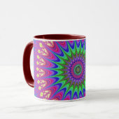 Mandala Geometric Psychedelic Retro Hippie Tasse (Vorderseite Links)