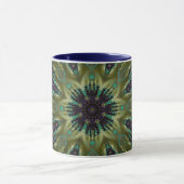 Mandala Geometric Rosette Fraktal Retro Hippie Tas Tasse (Zentrum)