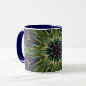 Mandala Geometric Rosette Fraktal Retro Hippie Tas Tasse (Vorderseite Links)