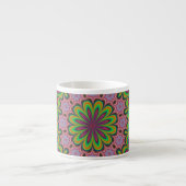 Mandala Geometric Rosette Retro Hippie Espressotasse (Vorderseite)