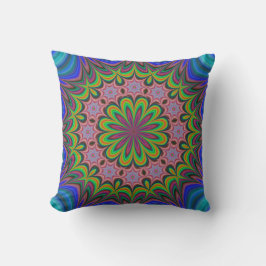 Mandala Geometric Rosette Retro Hippie Kissen