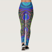 Mandala Geometric Rosette Retro Hippie Leggings (Rückseite)