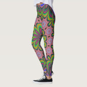 Mandala Geometric Rosette Retro Hippie Leggings (Links)