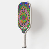 Mandala Geometric Rosette Retro Hippie Pickleball Schläger (Links)