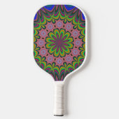 Mandala Geometric Rosette Retro Hippie Pickleball Schläger (Rückseite)