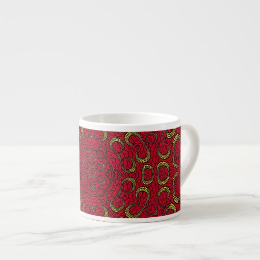 Mandala Geometric Rosette Retro Hippie Tasse (Vorderseite Rechts)