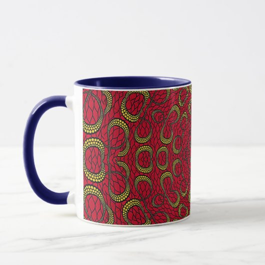 Mandala Geometric Rosette Retro Hippie Tasse (Links)