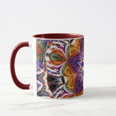 Mandala Geometric Rosette Retro Hippie Tasse (Links)