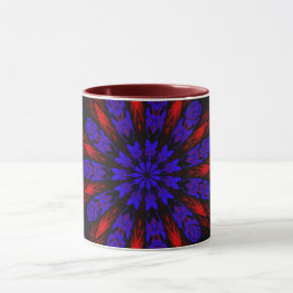 Mandala Geometric Rosette Retro Hippie Tasse