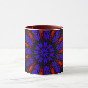 Mandala Geometric Rosette Retro Hippie Tasse