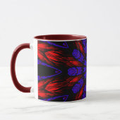 Mandala Geometric Rosette Retro Hippie Tasse (Links)