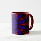 Mandala Geometric Rosette Retro Hippie Tasse (VorderseiteRechts)