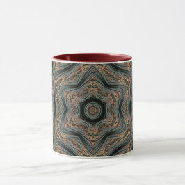 Mandala Geometric Rosette Retro Hippie Tasse