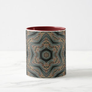 Mandala Geometric Rosette Retro Hippie Tasse