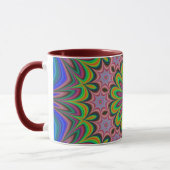 Mandala Geometric Rosette Retro Hippie Tasse (Links)