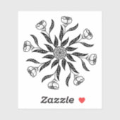 Mandala Geometrische Blume Aufkleber (Blatt)