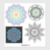 Mandala geometrische Stickers Aufkleber (Blatt)