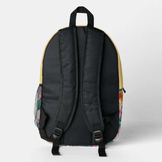 Mandala Geometry Bedruckter Rucksack (Rückseite)