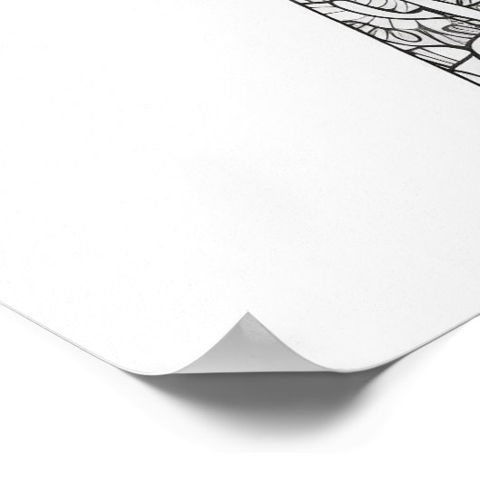 Mandala Giraffe Coloring Poster für Erwachsene (Ecke)