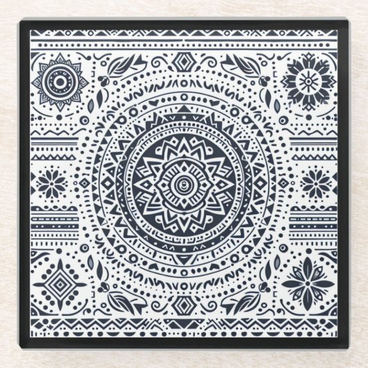 Mandala Glasuntersetzer (Vorderseite)