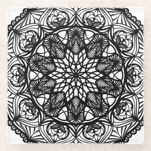 Mandala Glasuntersetzer (Vorderseite)