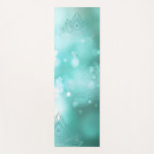 Mandala Glitzern Türkis Yogamatte (Vorderseite)