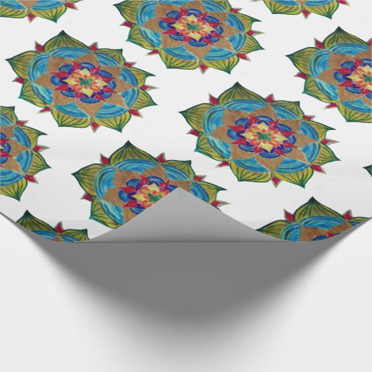 Mandala Glossy Wrapping Paper Geschenkpapier (Ecke)