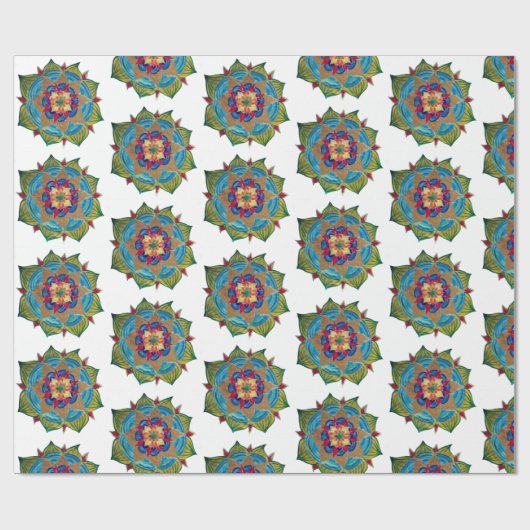 Mandala Glossy Wrapping Paper Geschenkpapier (Flach)