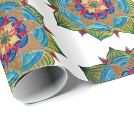 Mandala Glossy Wrapping Paper Geschenkpapier (Rolleneckpunkt)