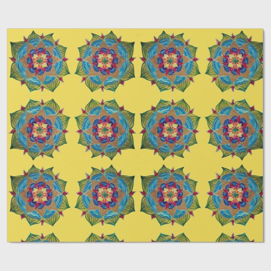 Mandala Glossy Wrapping Paper Geschenkpapier (Flach)