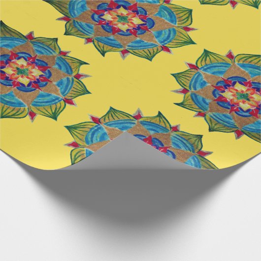 Mandala Glossy Wrapping Paper Geschenkpapier (Ecke)