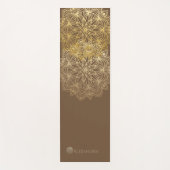 Mandala Gold Brown Personalisiert (1 Seite) Yogamatte (Vorderseite)