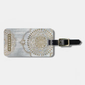 Mandala Gold Design Gepäckanhänger (Vorderseite horizontal)