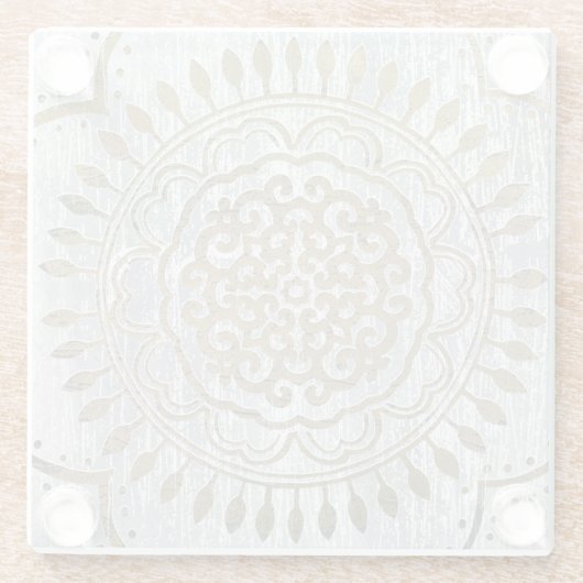 Mandala Gold Design Glasuntersetzer (Rückseite)