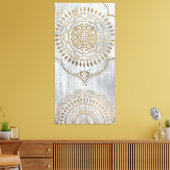 Mandala Gold Design Leinwanddruck (Insitu (Wohnzimmer))