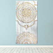 Mandala Gold Design Leinwanddruck (Insitu (Holzboden))