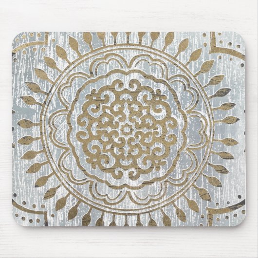 Mandala Gold Design Mousepad (Vorne)