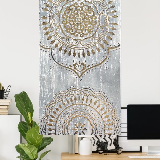 Mandala Gold Design Poster (Heimbüro)