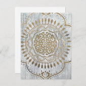 Mandala Gold Design Postkarte (Vorne/Hinten)
