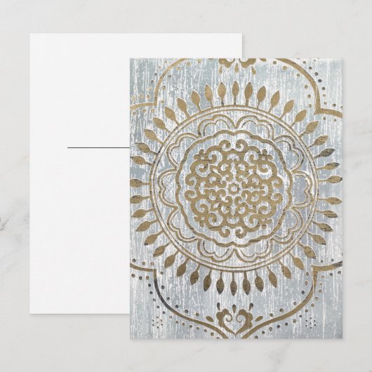 Mandala Gold Design Postkarte (Vorne/Hinten)