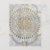 Mandala Gold Design Postkarte (Vorderseite)