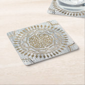 Mandala Gold Design Rechteckiger Pappuntersetzer (angewinkelt)
