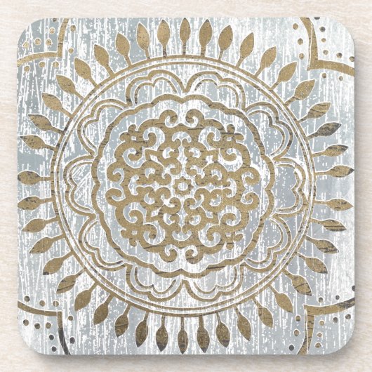 Mandala Gold Design Untersetzer (Vorderseite)