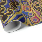 Mandala-Gold geprägt auf Imitat-Leder Geschenkpapier (Rolleneckpunkt)