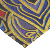 Mandala-Gold geprägt auf Imitat-Leder Tischdecke (Schrägansicht)