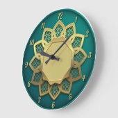 Mandala gold große wanduhr (Winkel)