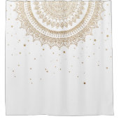 Mandala Gold im indischen Stil Duschvorhang (Vorderseite)