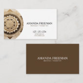 Mandala Gold Massage Therapist Visitenkarte (Vorne/Hinten)