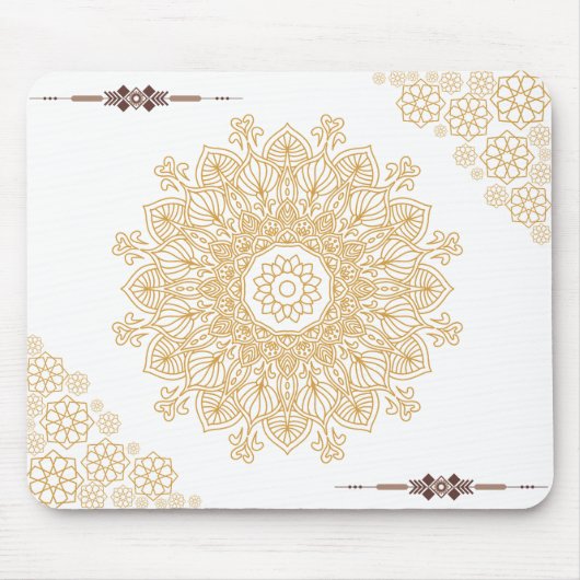 Mandala Gold Mouse Pad Mousepad (Vorne)