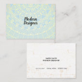 Mandala Gold Pattern und Grunge Visitenkarte (Vorne/Hinten)